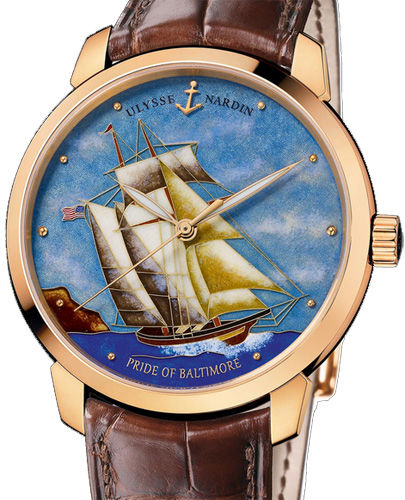 Review Ulysse Nardin 8156-111-2 / BALT Classico Enamel Classico Pride of Baltimore Limited Edition replica watch